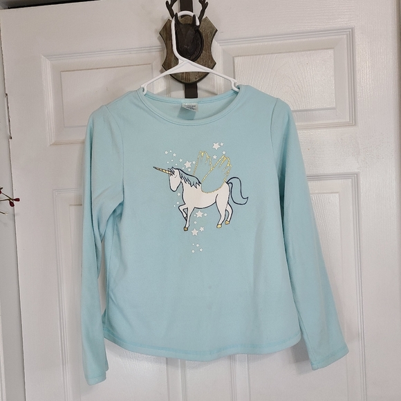 (1618) Land's End Youth's Long Sleeve Shirt, Size: 14 Color: Lite Blue - Picture 3 of 11